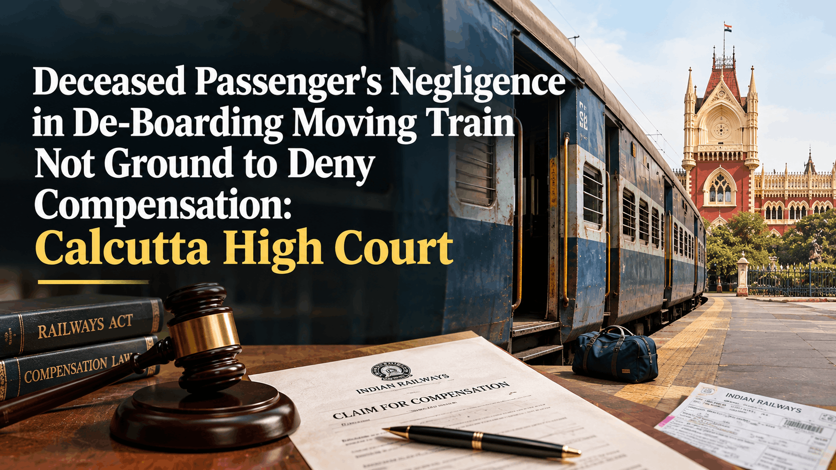Deceased Passenger's Negligence in De-Boarding Moving Train Not Ground to Deny Compensation: Calcutta High Court