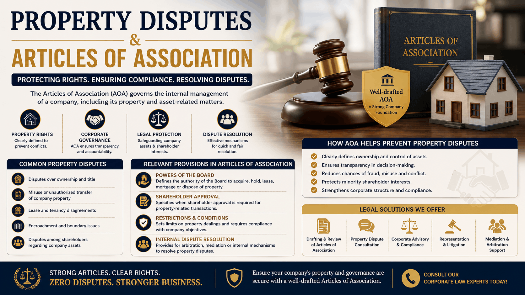 Property disputes Articles of Association