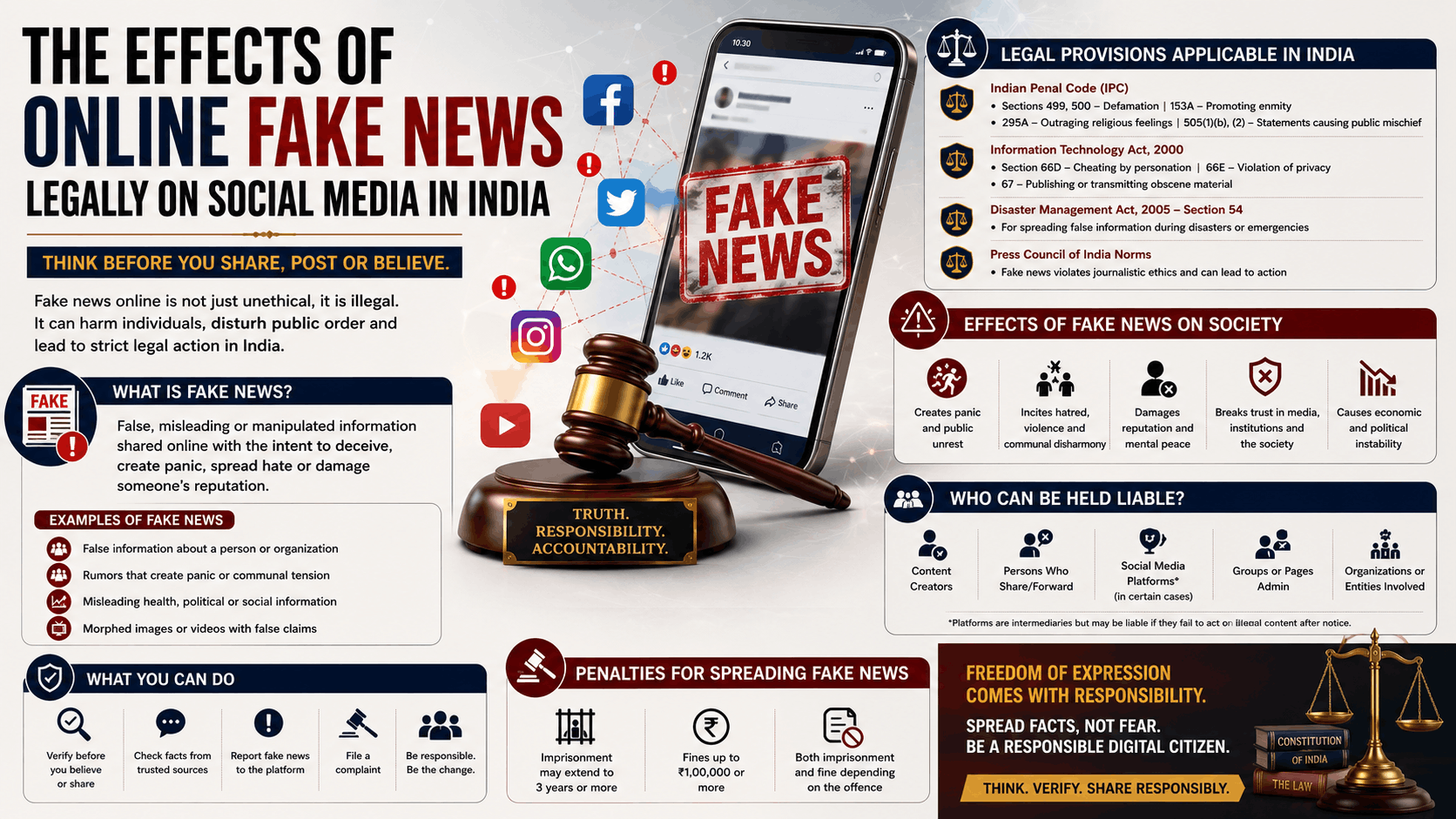 The effects of online fake news legally on social media in India